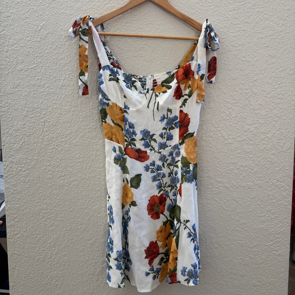 EUC Reformation Niara Floral Mini Dress in Formosa Crepe - Picture 5 of 7